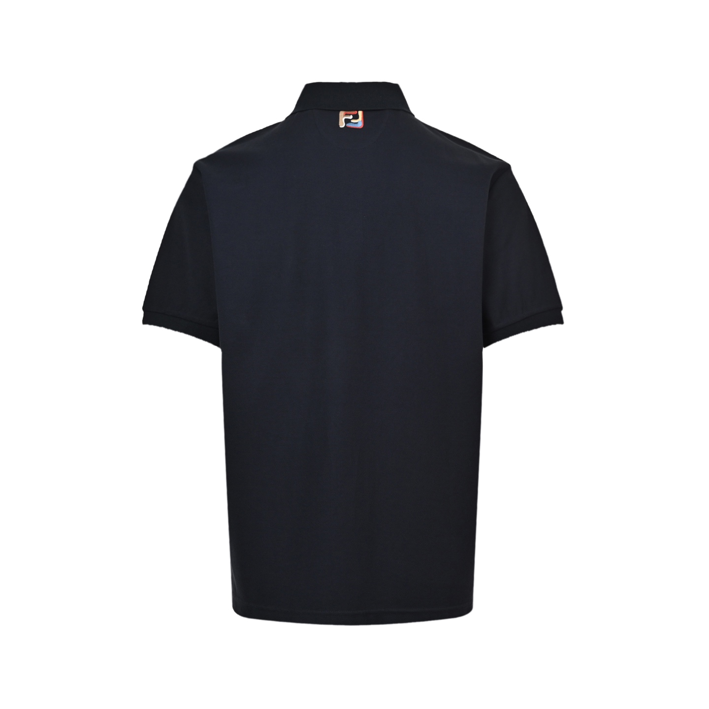 Fendi FF embroidered pocket zipper Polo short sleeve