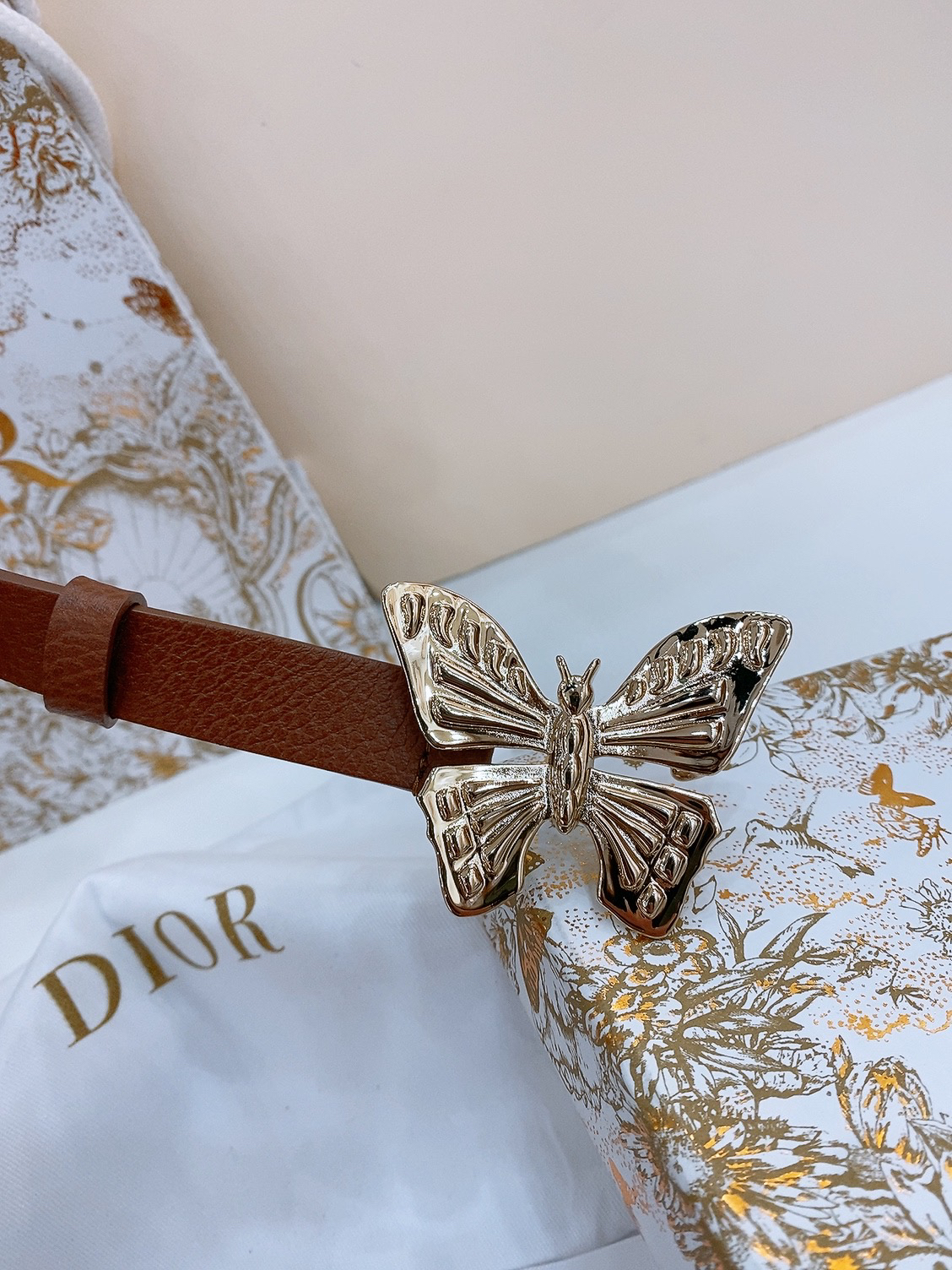 Dior Saddle Belt Cowhide Leather Belt 2.0CM Width