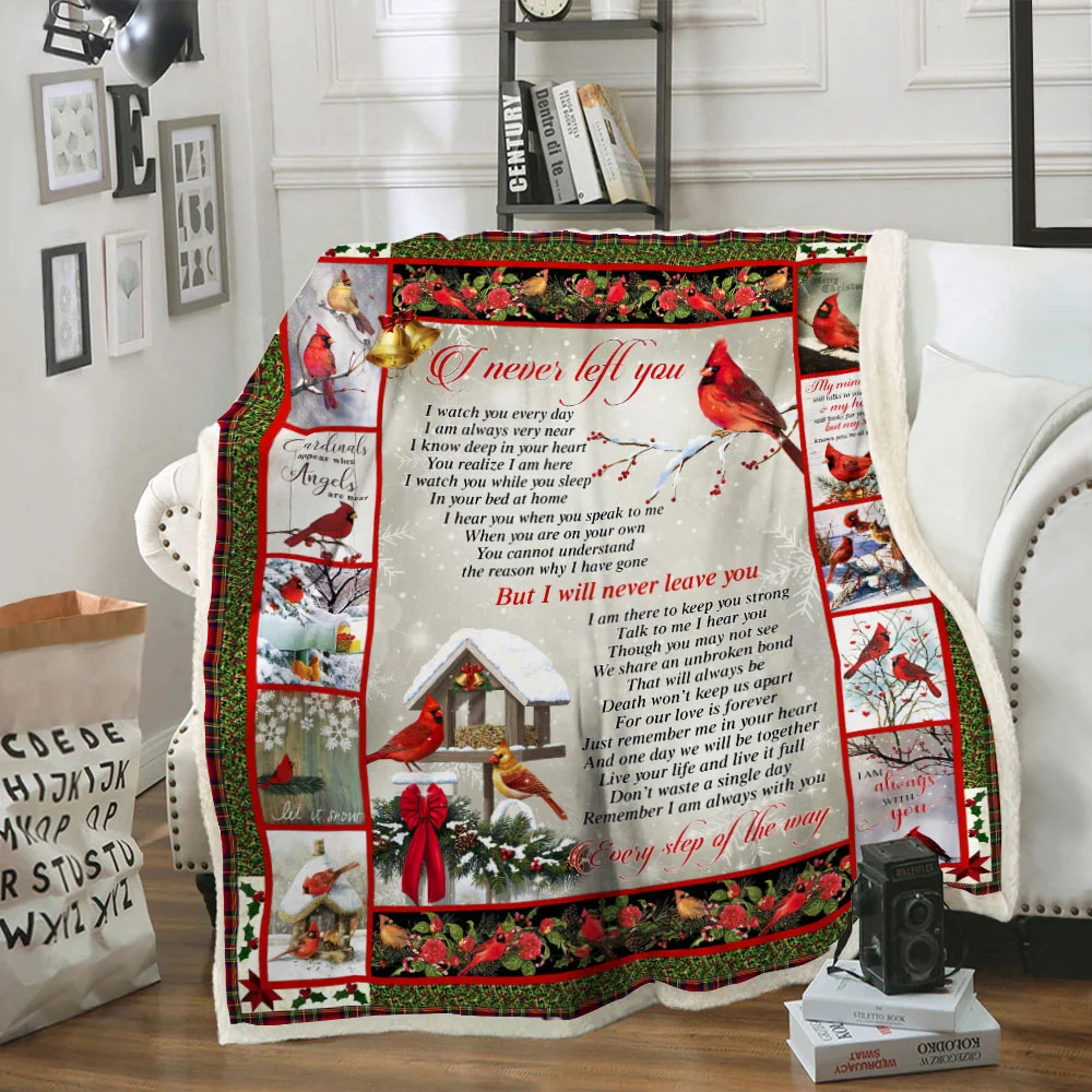I Never Left You, Christmas Cardinal Sofa Throw Blanket