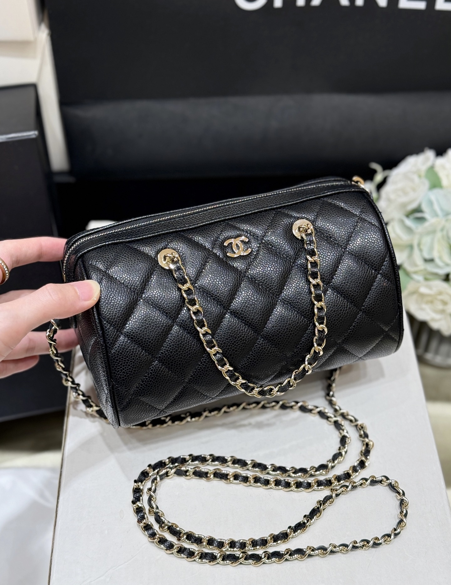 Chanel 25P Spring/Summer Preview Collection mini bowling bag AP4474
