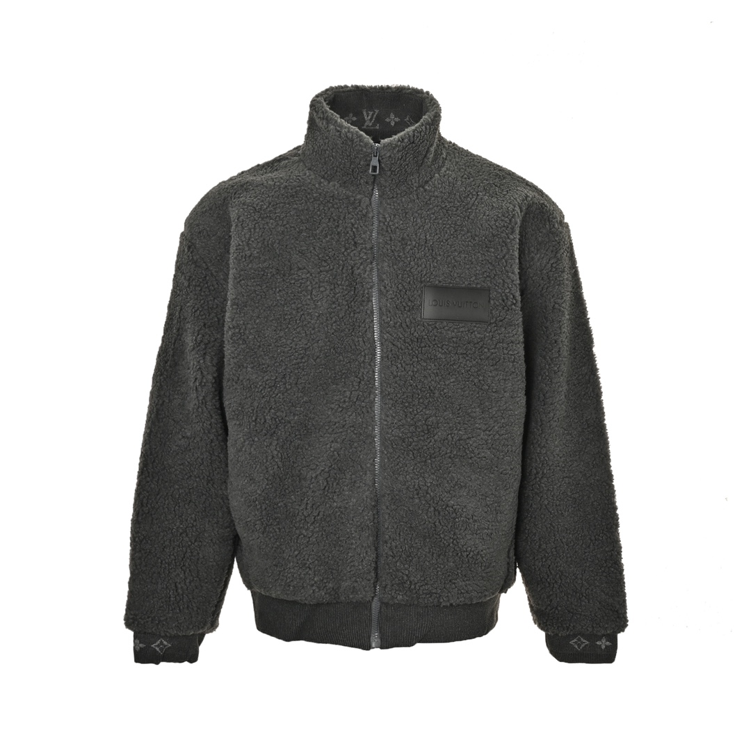 Louis Vuitton 24Fw leather brand lambskin stand collar jacket