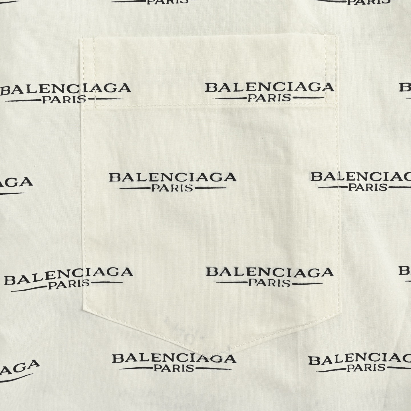 Balenciaga 25ss short-sleeved shirt with all-over logo print