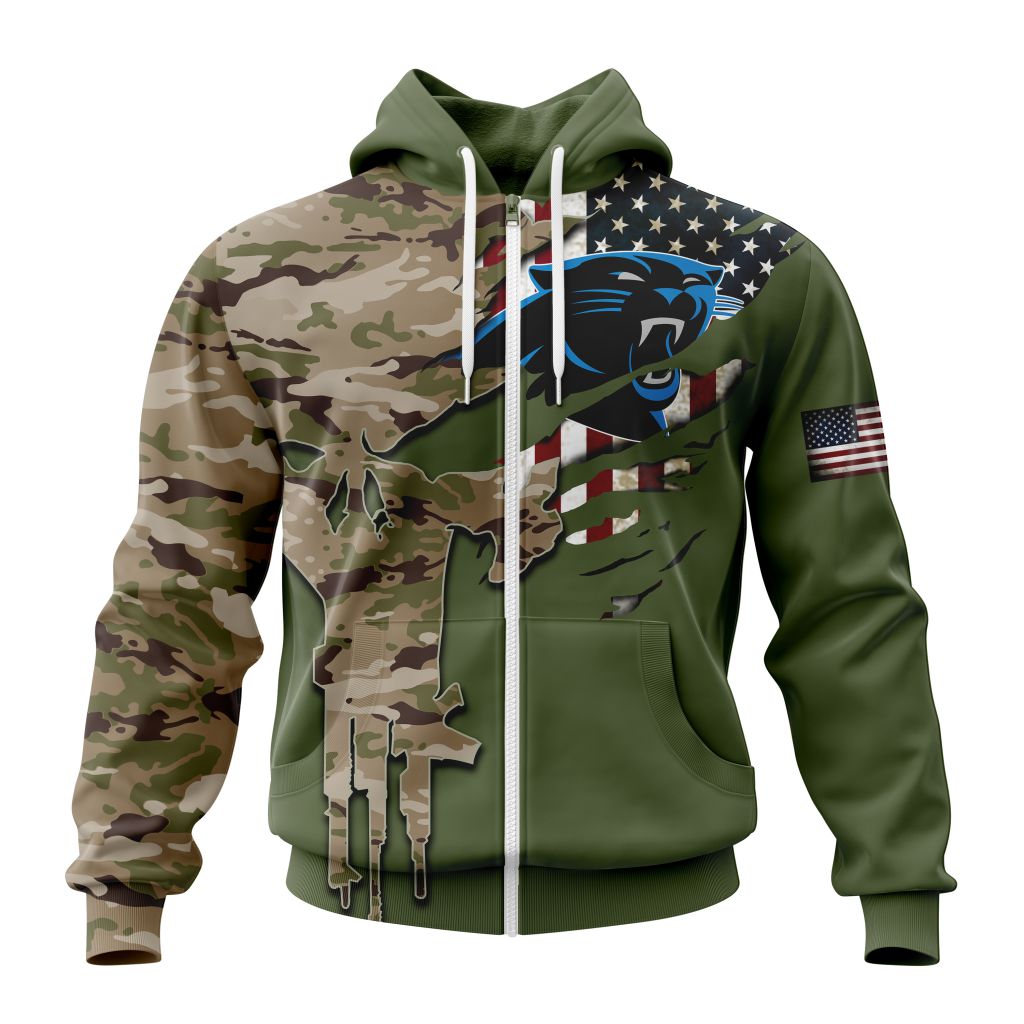 CAROLINA PANTHERS 3D HOODIE VETERANS DAY