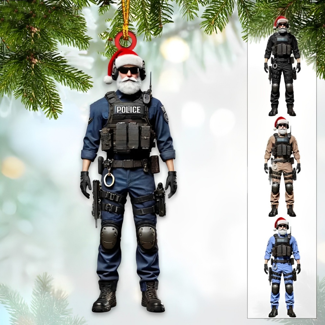 Police Santa Ornaments
