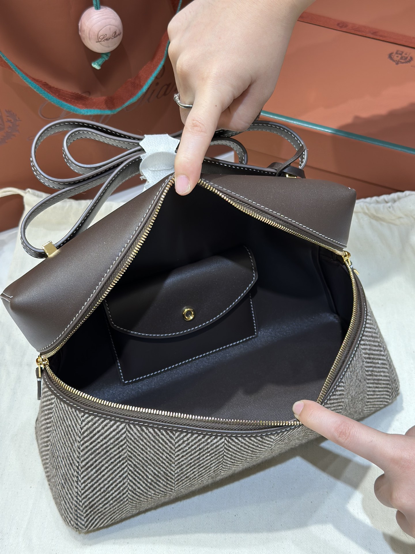 Loro Piana Extra series handbags