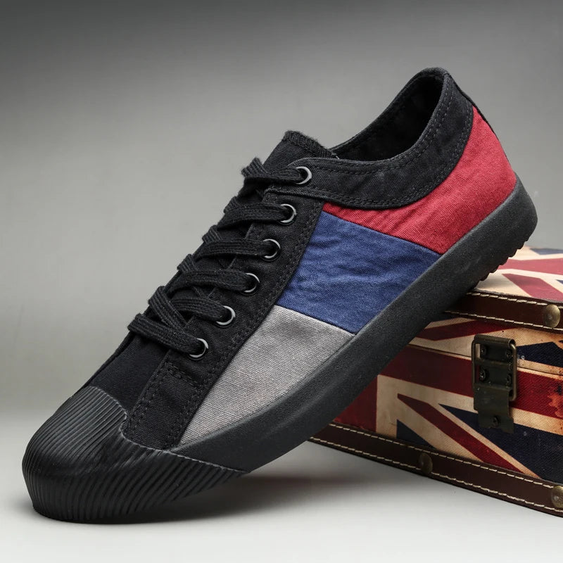 Claude Monet Low-Top Canvas Sneakers