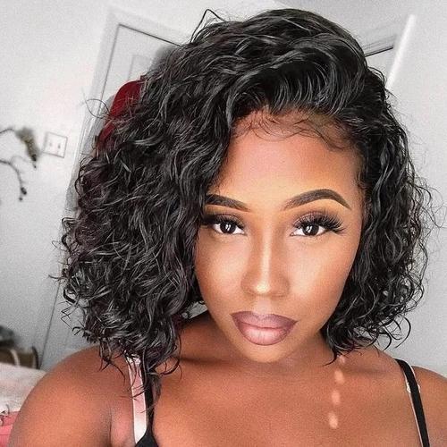 LuanWigs S12 Gorgeous Curly Bob Collar Length for Black Women