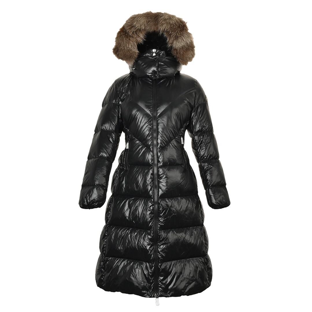 Moncler 50 Ribafur women's thick waist large fur collar mid-length down jacket
