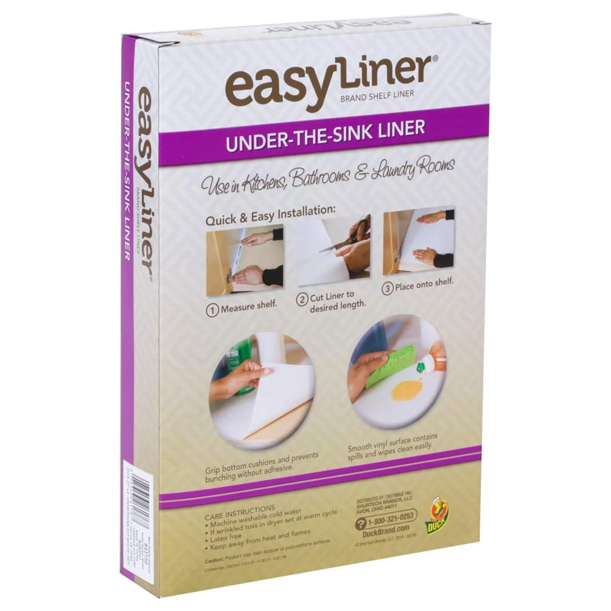 EasyLiner Under-the-Sink Shelf Liner Kit for Kitchen & Bathroom Cabinets, 27
