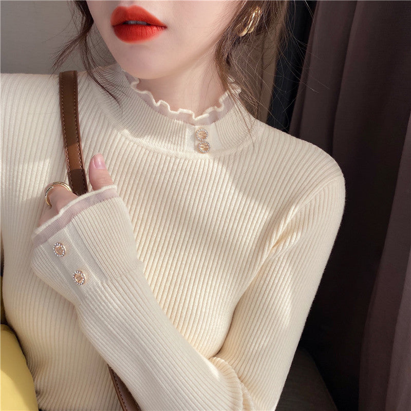 Versatile Knitted Undercoat for Women with Fashionable Personality