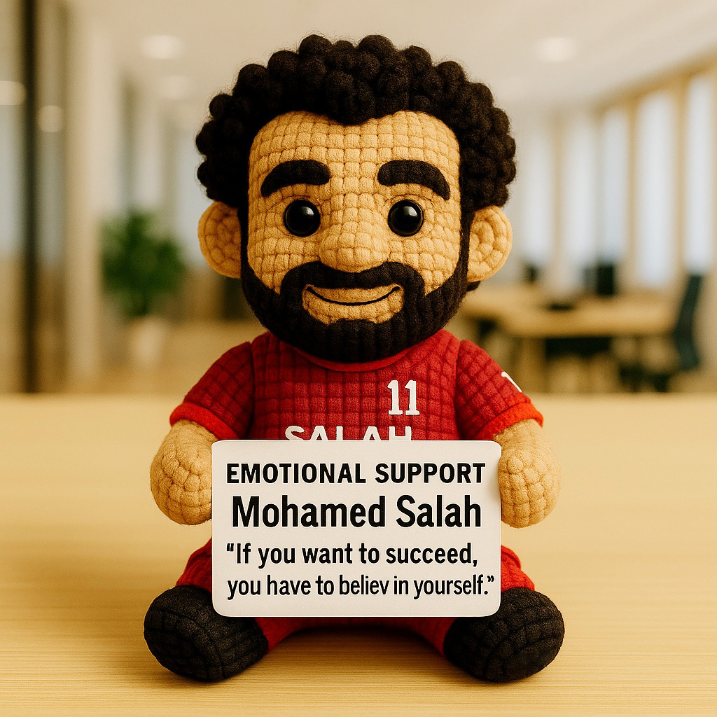 Mohamed Salah Emotional Support Crochet Dolls