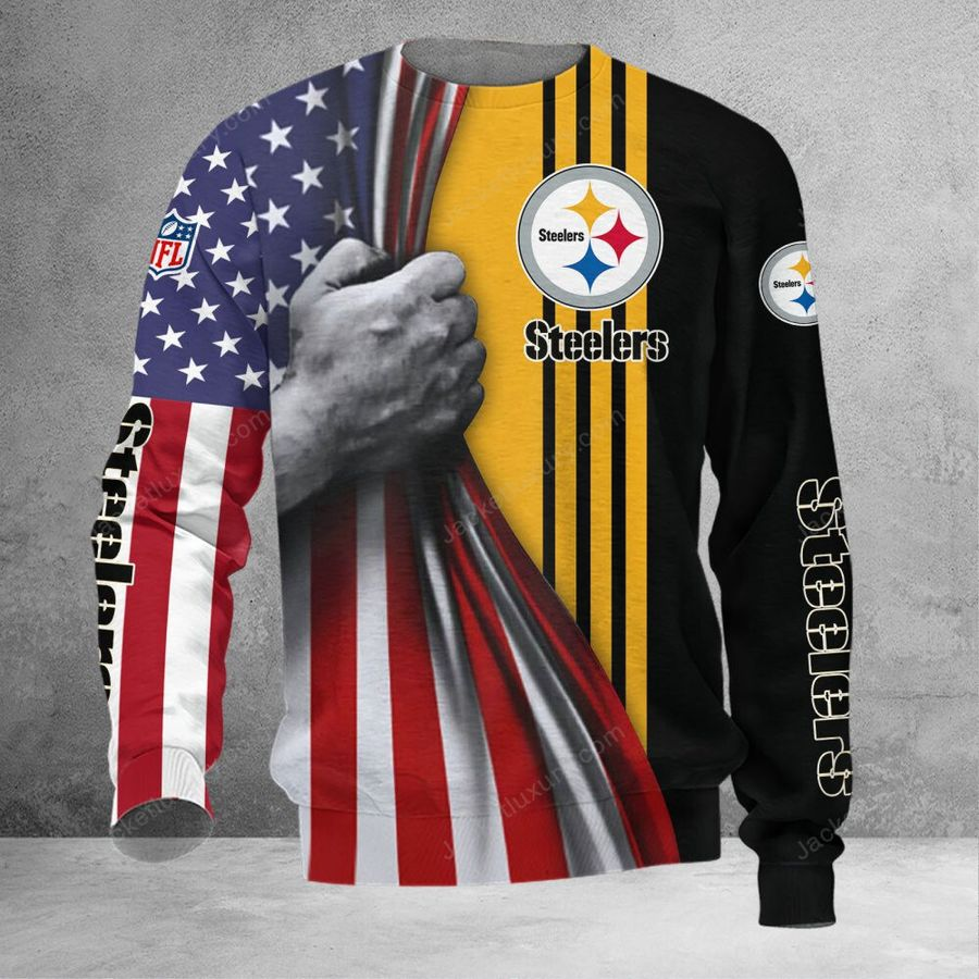 PITTSBURGH STEELERS 3D HOODIE SKULL0804