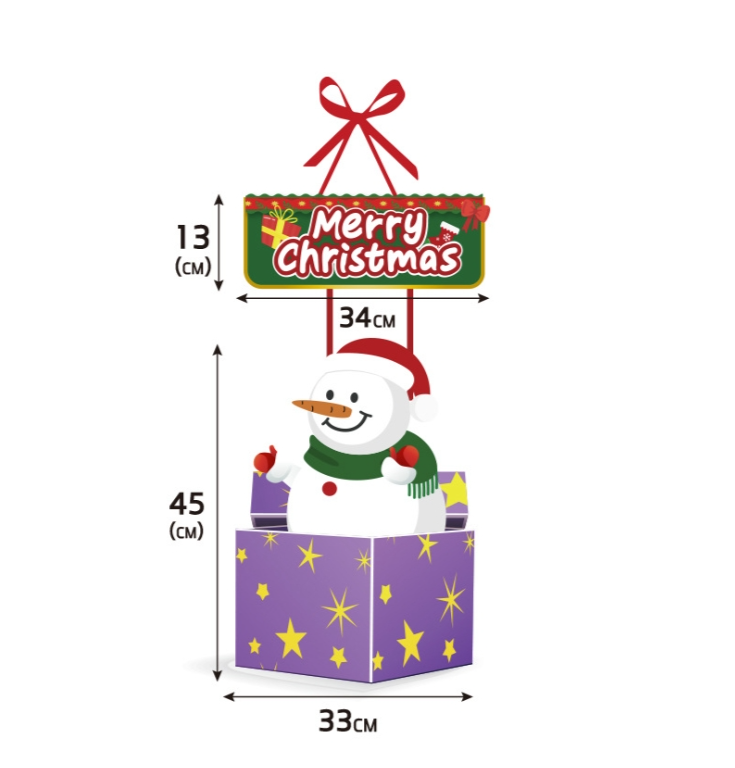 Christmas decoration door hanging New Year's party Christmas hanging snowman Christmas tree door hanging
