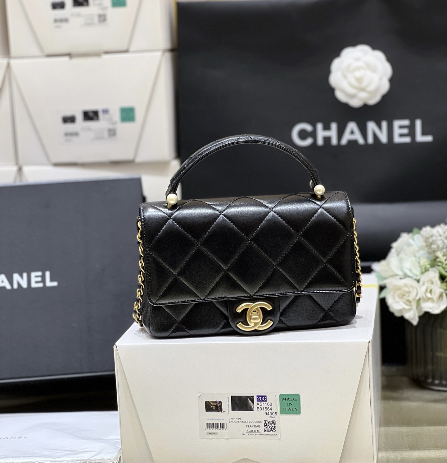 Chanel 25P Spring/Summer Preview Series Global Limited Pearl Handle Bag AS5399 00138