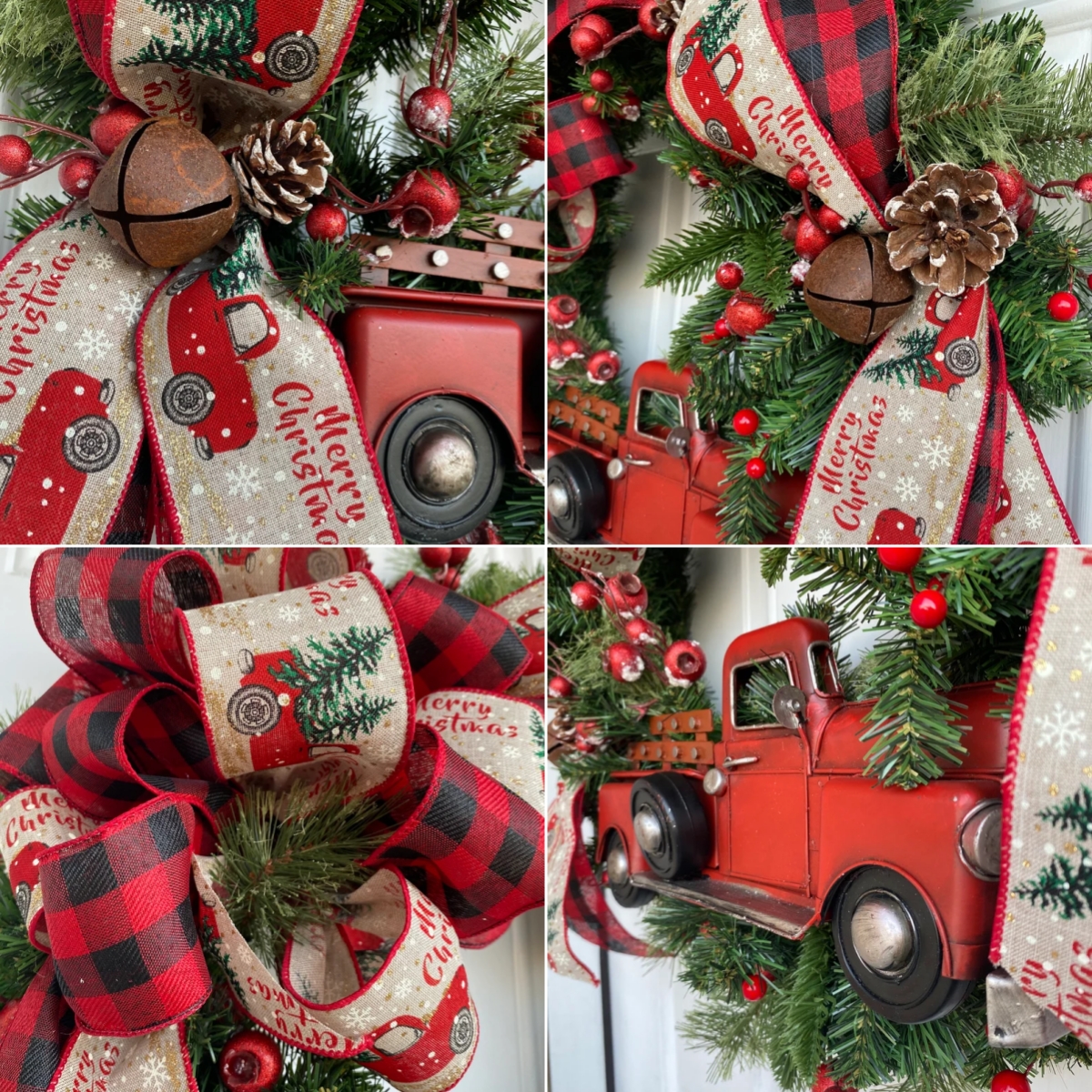 Red Truck Christmas Wreaths
