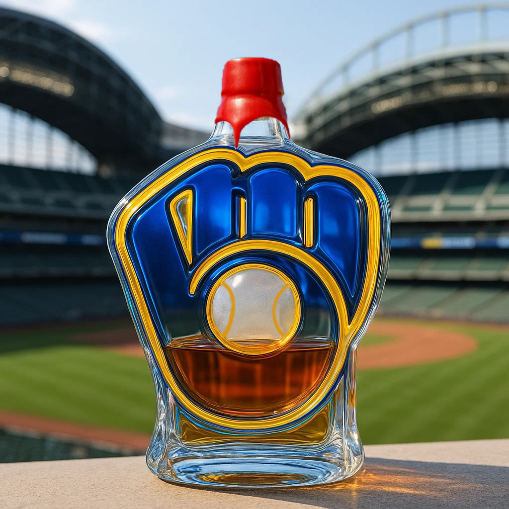 Milwaukee Brewers Whiskey Bottle