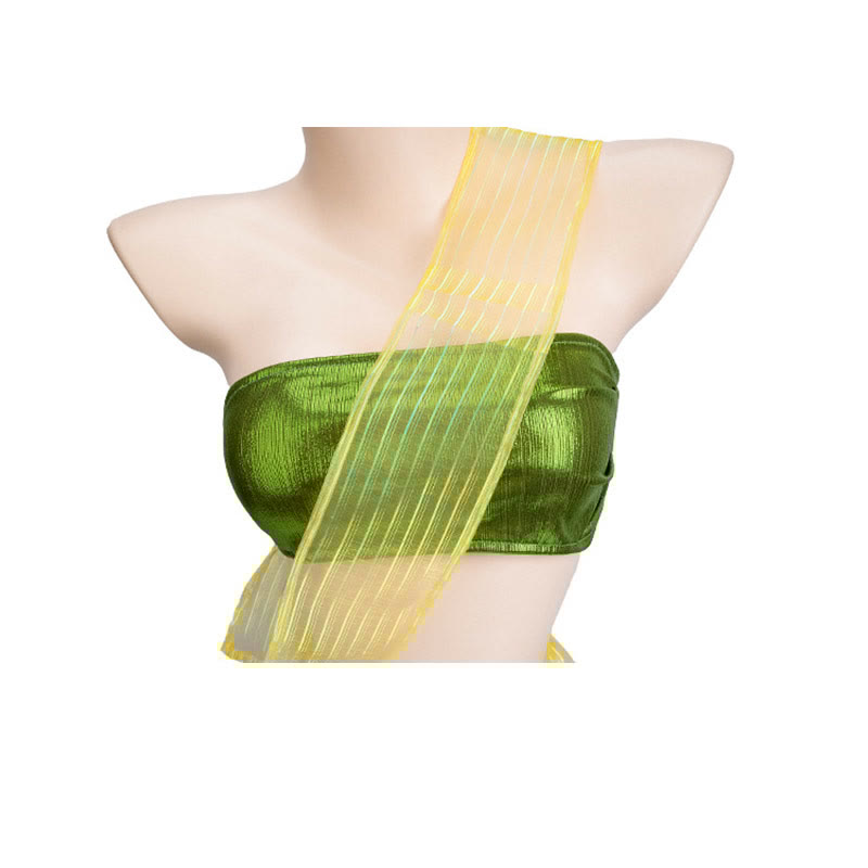 Tube Top Lace-up See-through Skirt Uniform Lingerie