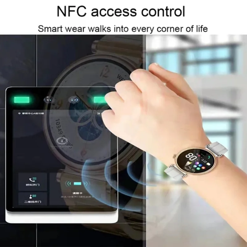 New Women's AMOLED Smartwatch HD Bluetooth Talk 1.3inch Full Screen Touch IP68 Waterproof Women's Smartwatch for Huawei Xiaomi