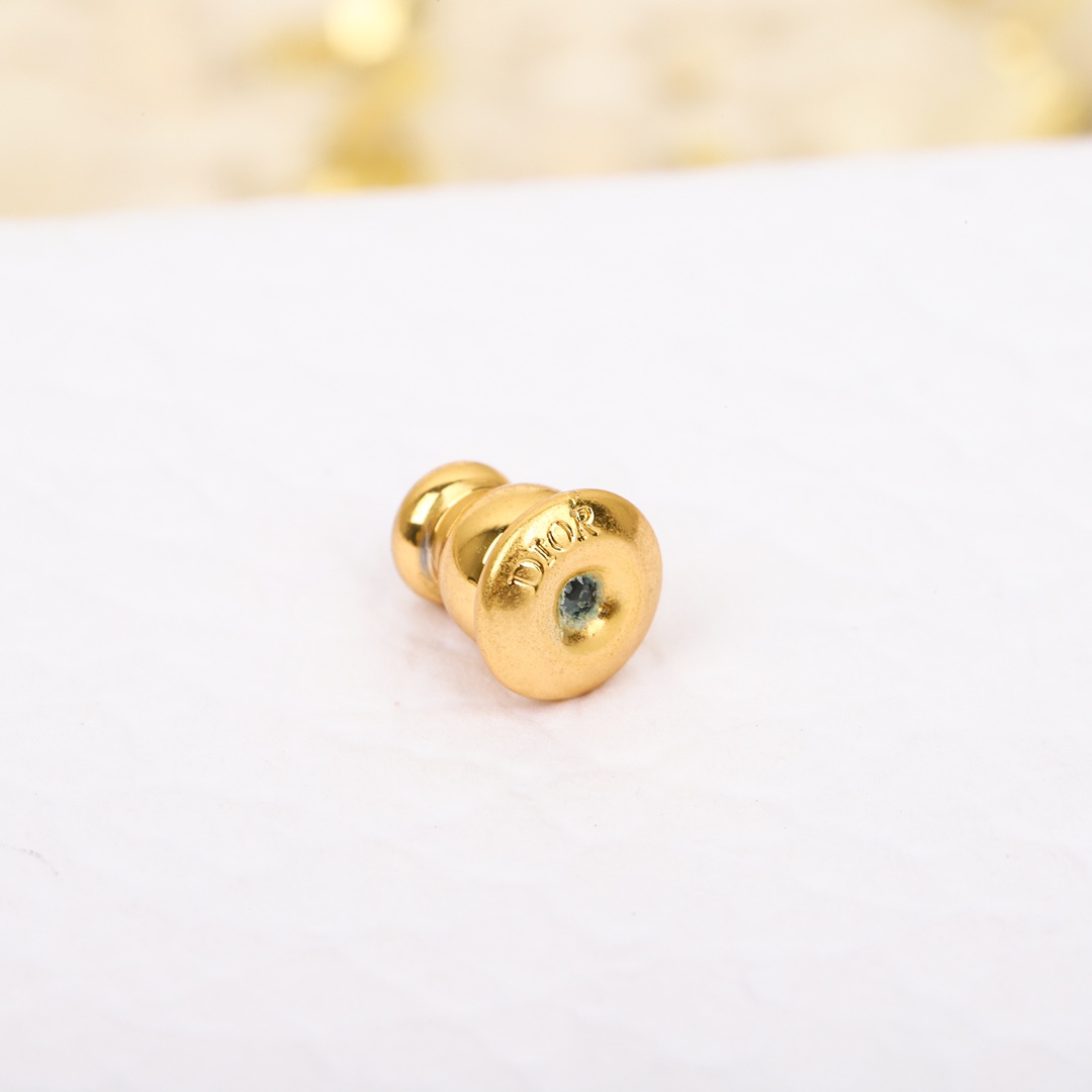 Dior Alphabet Pearl Stud Earrings