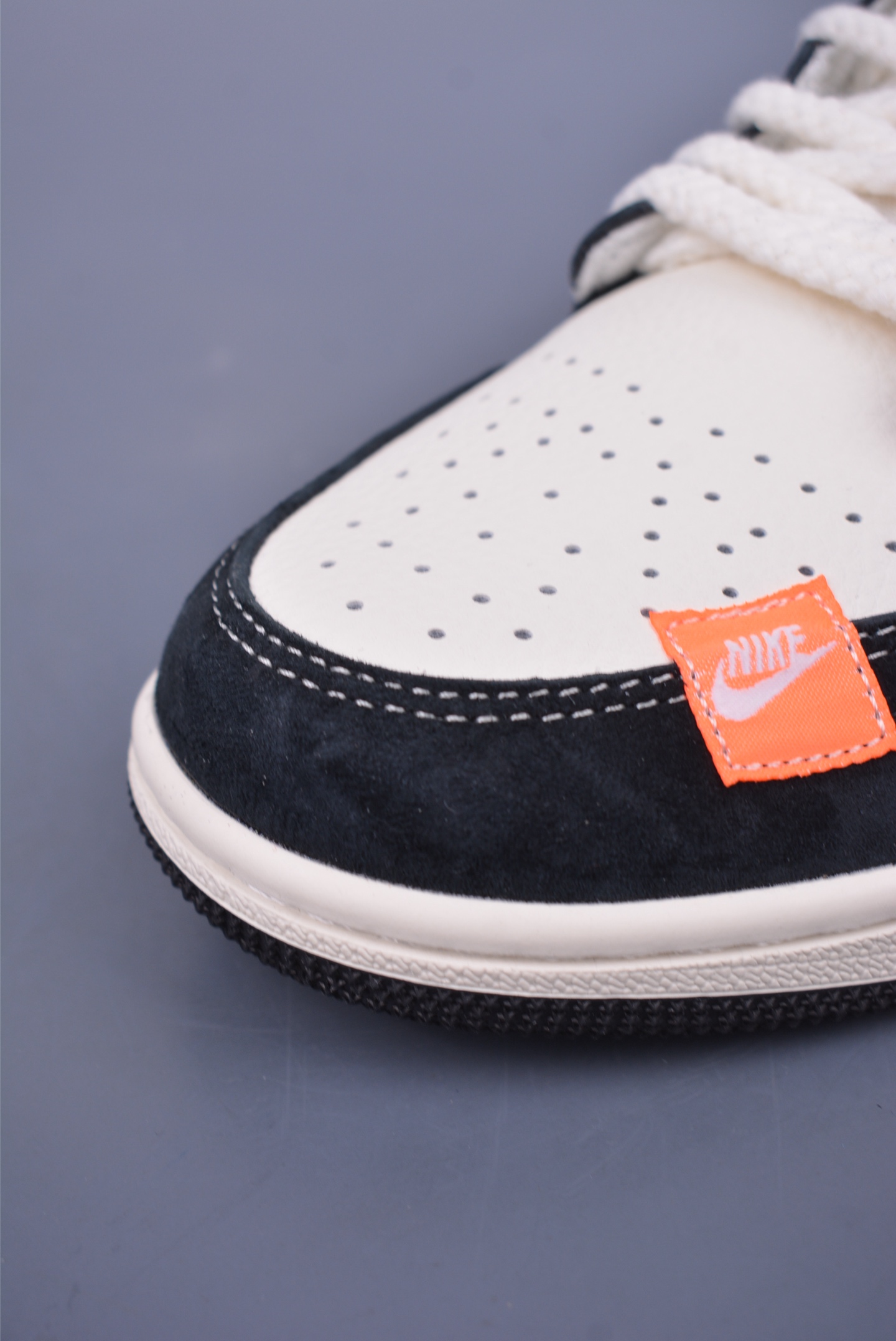 Stussy x Nike Air Jordan 1 Low OGAJ1 Basketball Shoes Black and White YX5066-302