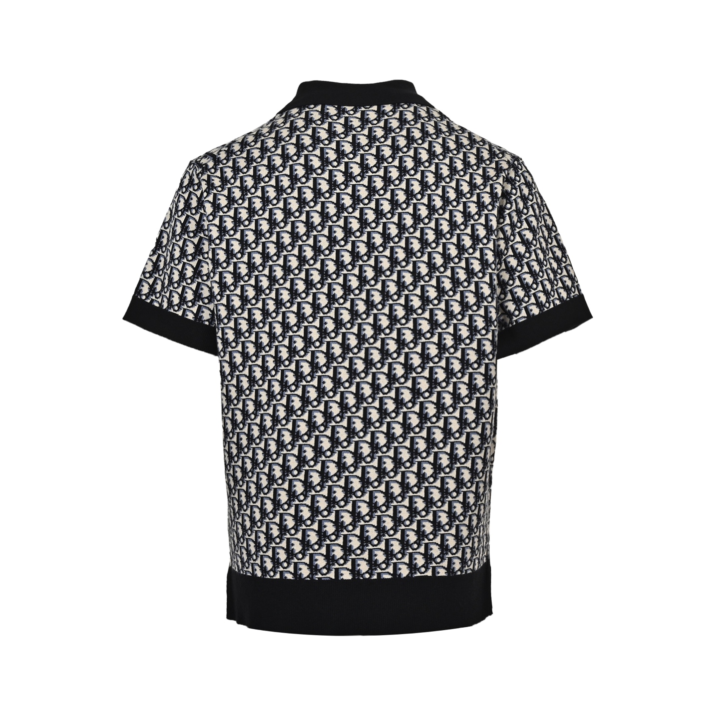 Dior classic monogram jacquard knitted Polo short sleeve