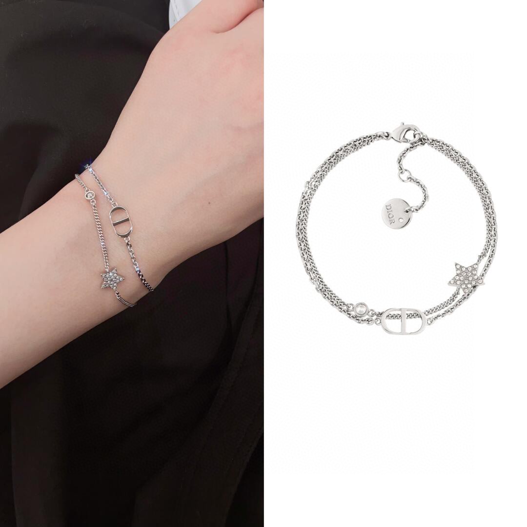 Dior Double Diamond Star Bracelet