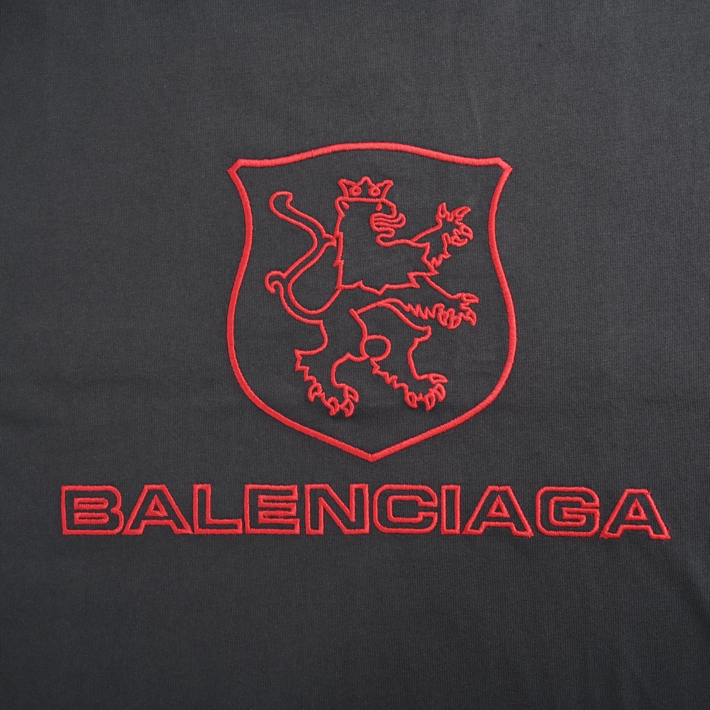 Balenciaga 25ss LION CLUB embroidered logo short sleeve