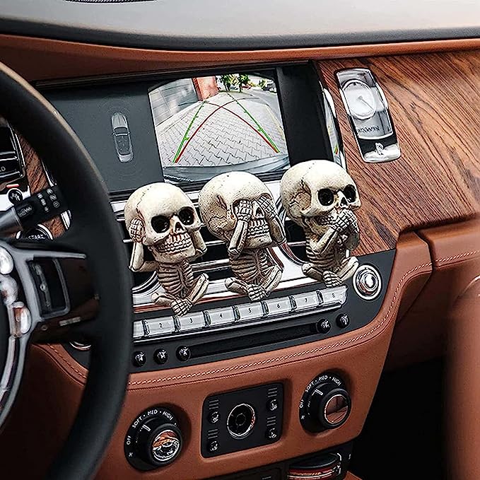 (🔥Last Day Promotion-SAVE 60% OFF)💀EVIL SKULL TRIO STATUE(A SET OF 3PCS)-WITH AIR FRESHENER-BUY 2 GET 10% OFF & FREE SHIPPING