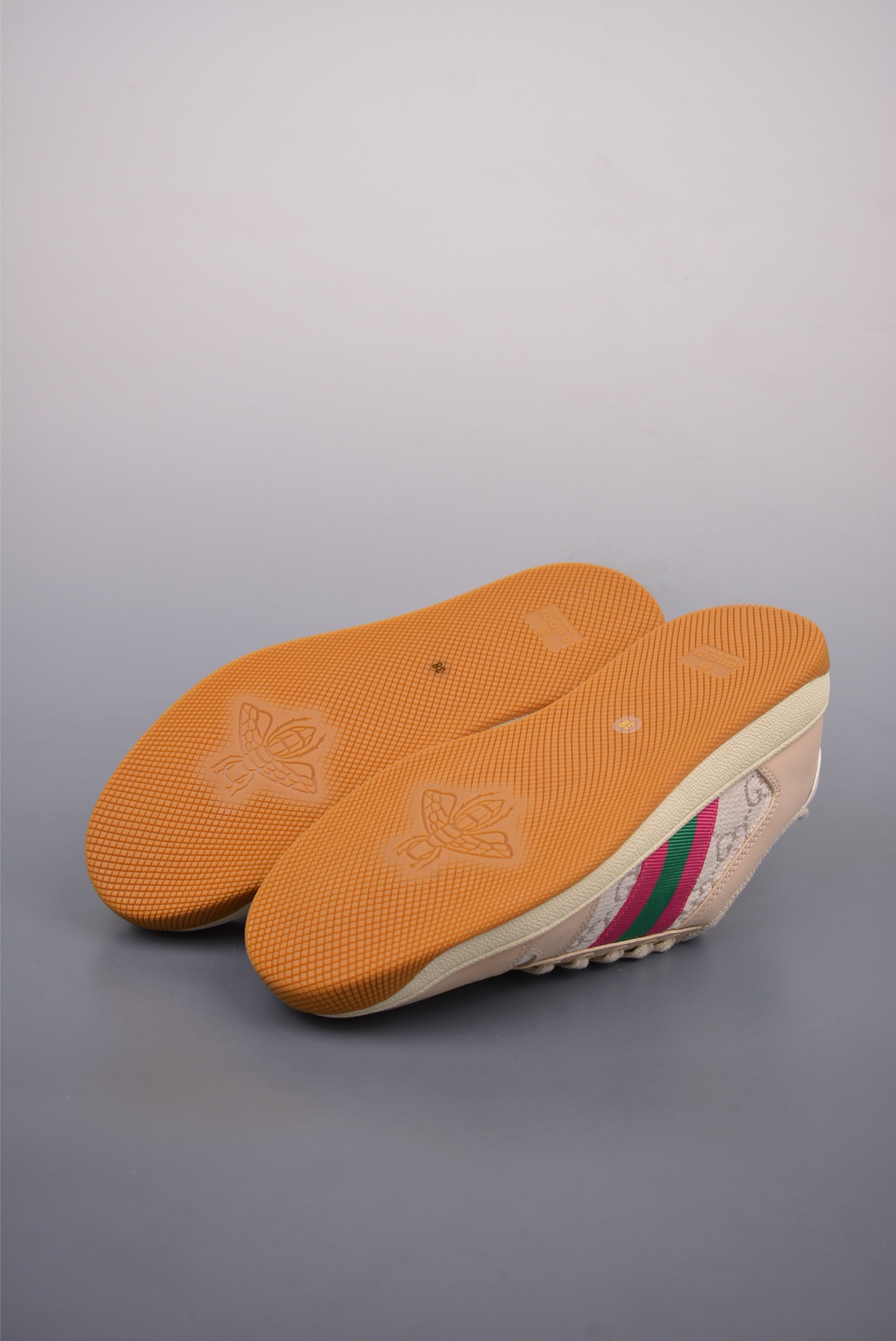 Gucci Screener GG Sneaker Low Pink and Green Lurex