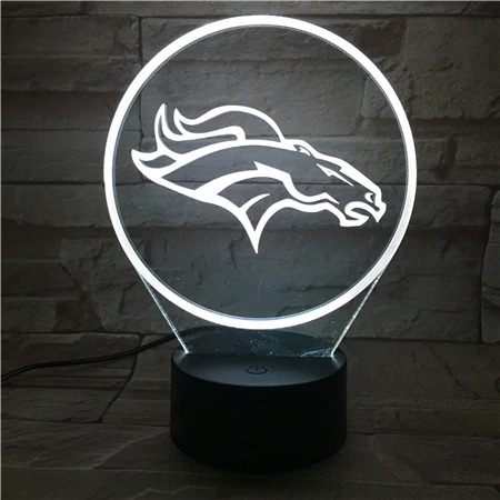 DENVER BRONCOS 3D LED LIGHT LAMP