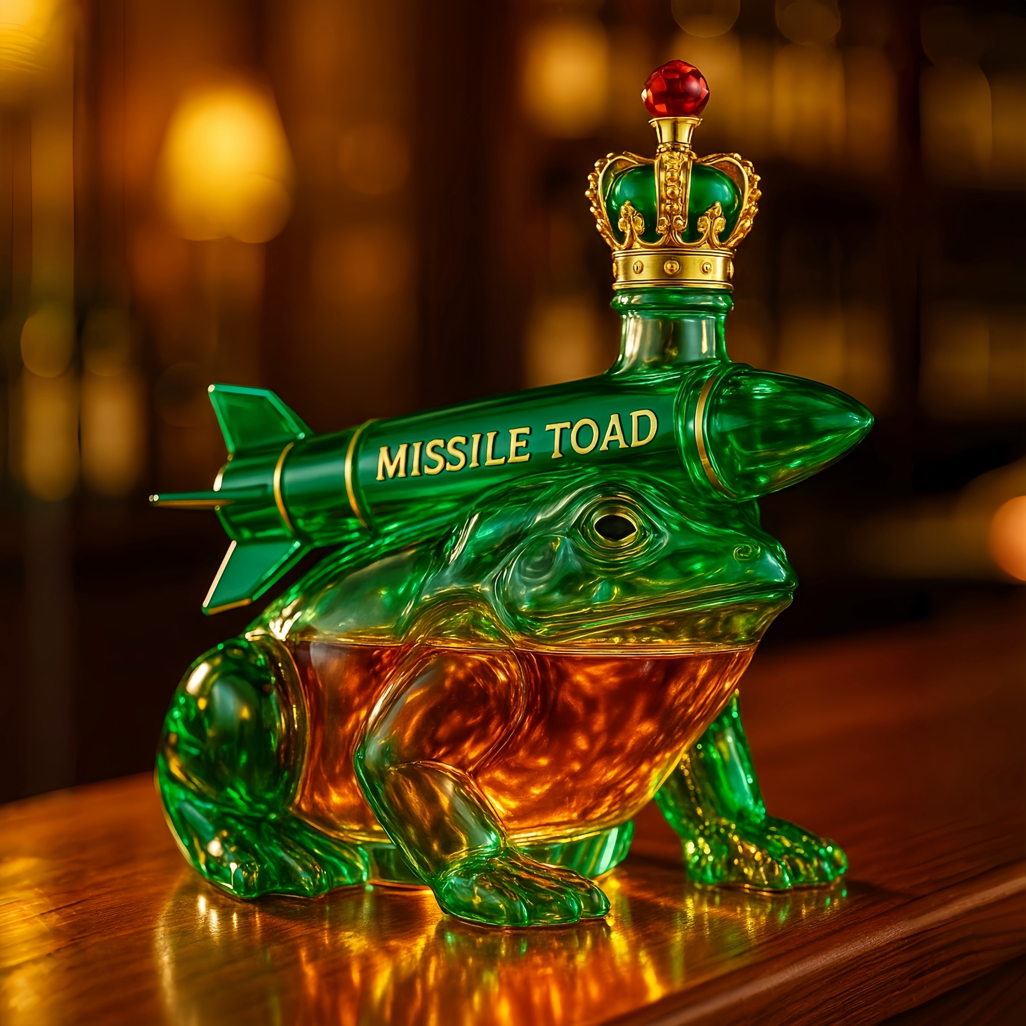 Missile Toad Whiskey Bottle · Send Your Troubles Flying