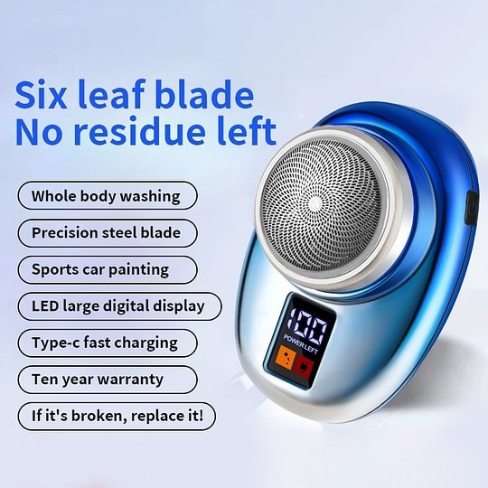 2025 New Digital Display Portable Waterproof Shaver Electric Beard Trimmer