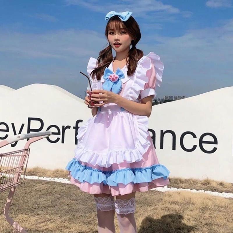 Bow Ruffle Maid Lolita Princess Dress