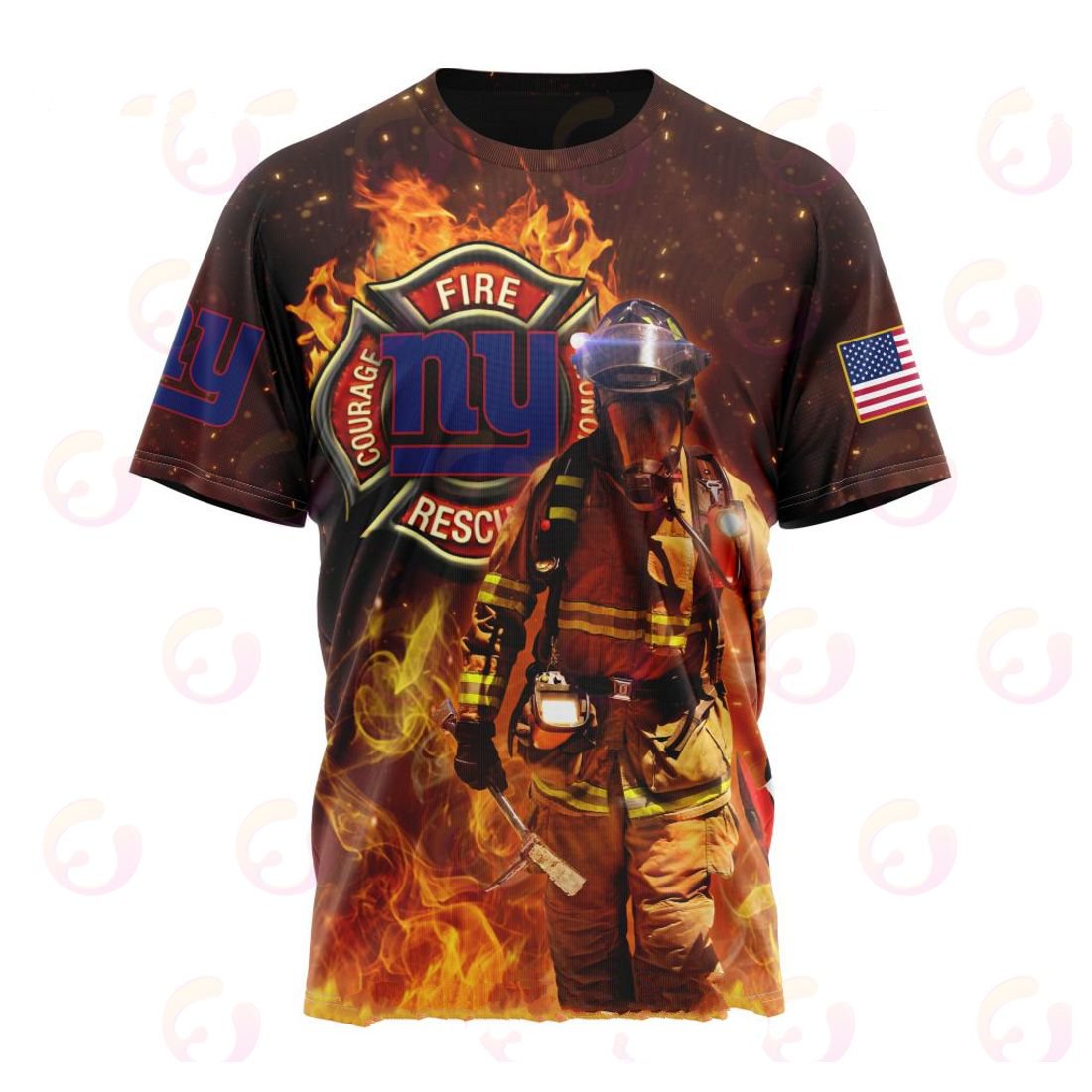 NEW YORK GIANTS HONOR FIREFIGHTERS – FIRST RESPONDERS 3D HOODIE
