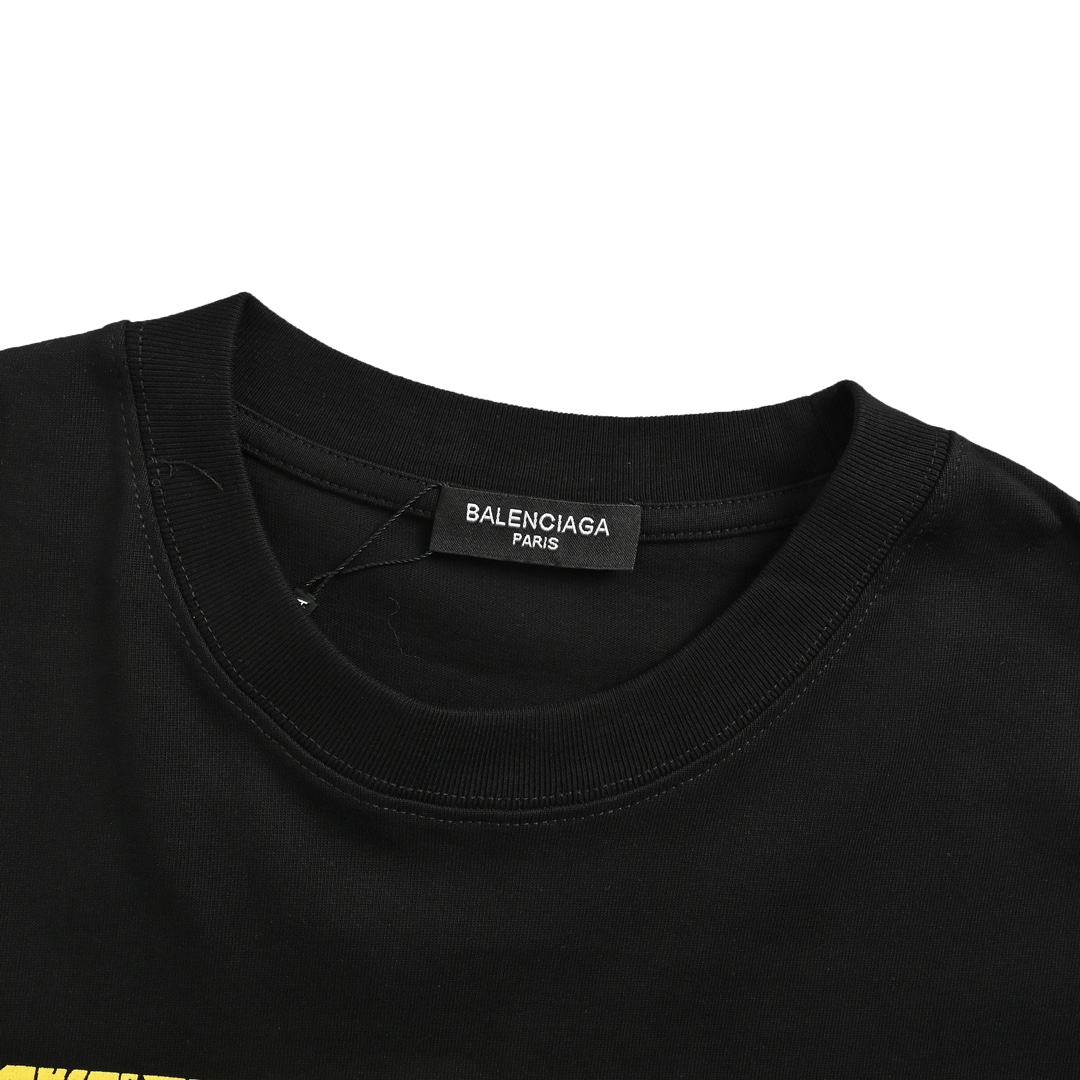 Balenciaga 24ss square 3 logo print short sleeves