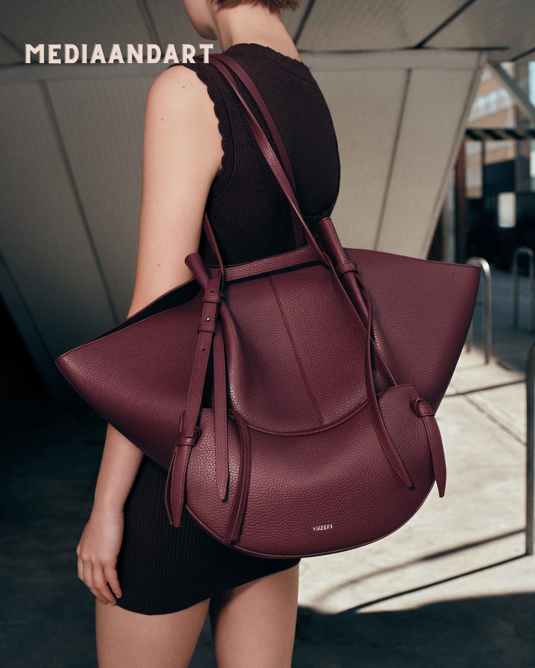 FORTUNE COOKIE - WINE PEBBLE GRAINED LEATHER