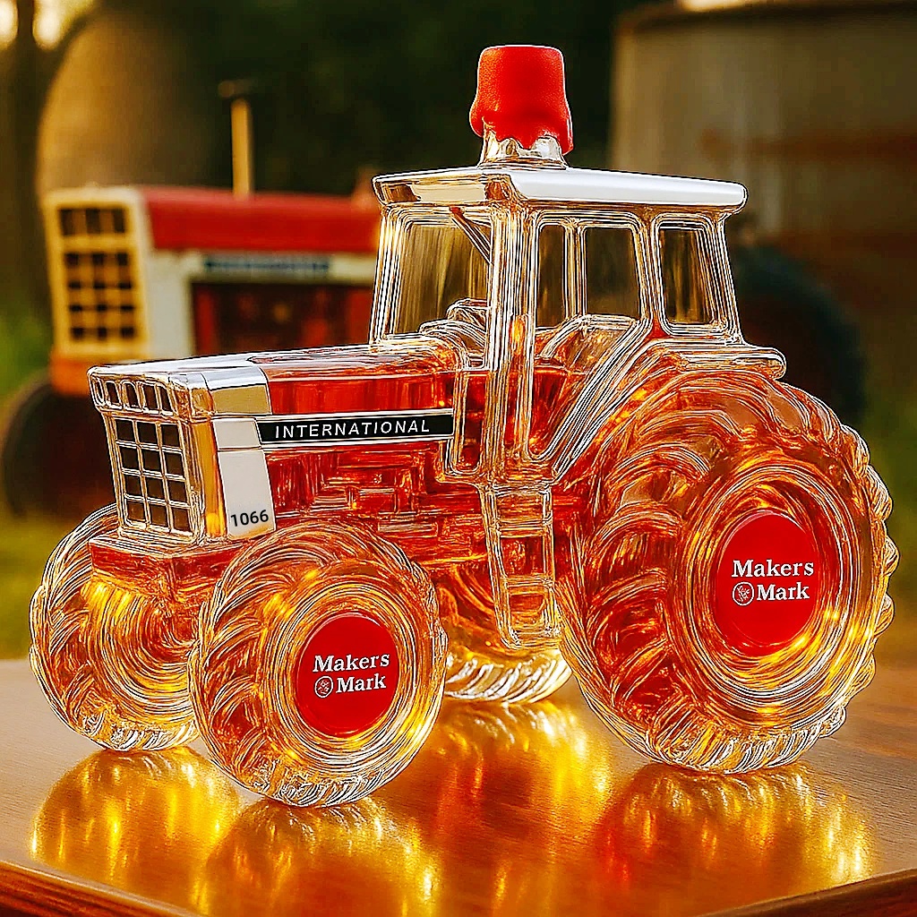 Classic International Harvester 1066 whisky bottle