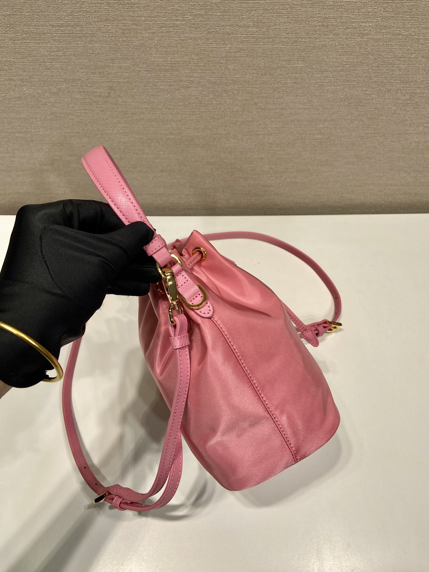 Prada Nylon Bucket Bag 1BE067