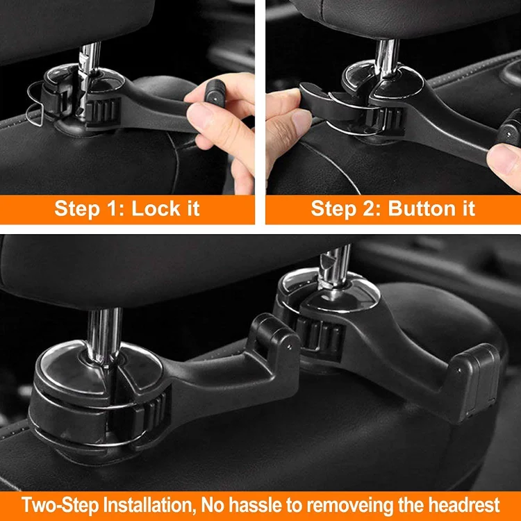 🔥Last Day Promotion 50% OFF-2 In 1 Car Seat Hooks For Purses And Bags With Phone Holder-BUY 3 GET 3 FREE & FREE SHIPPING