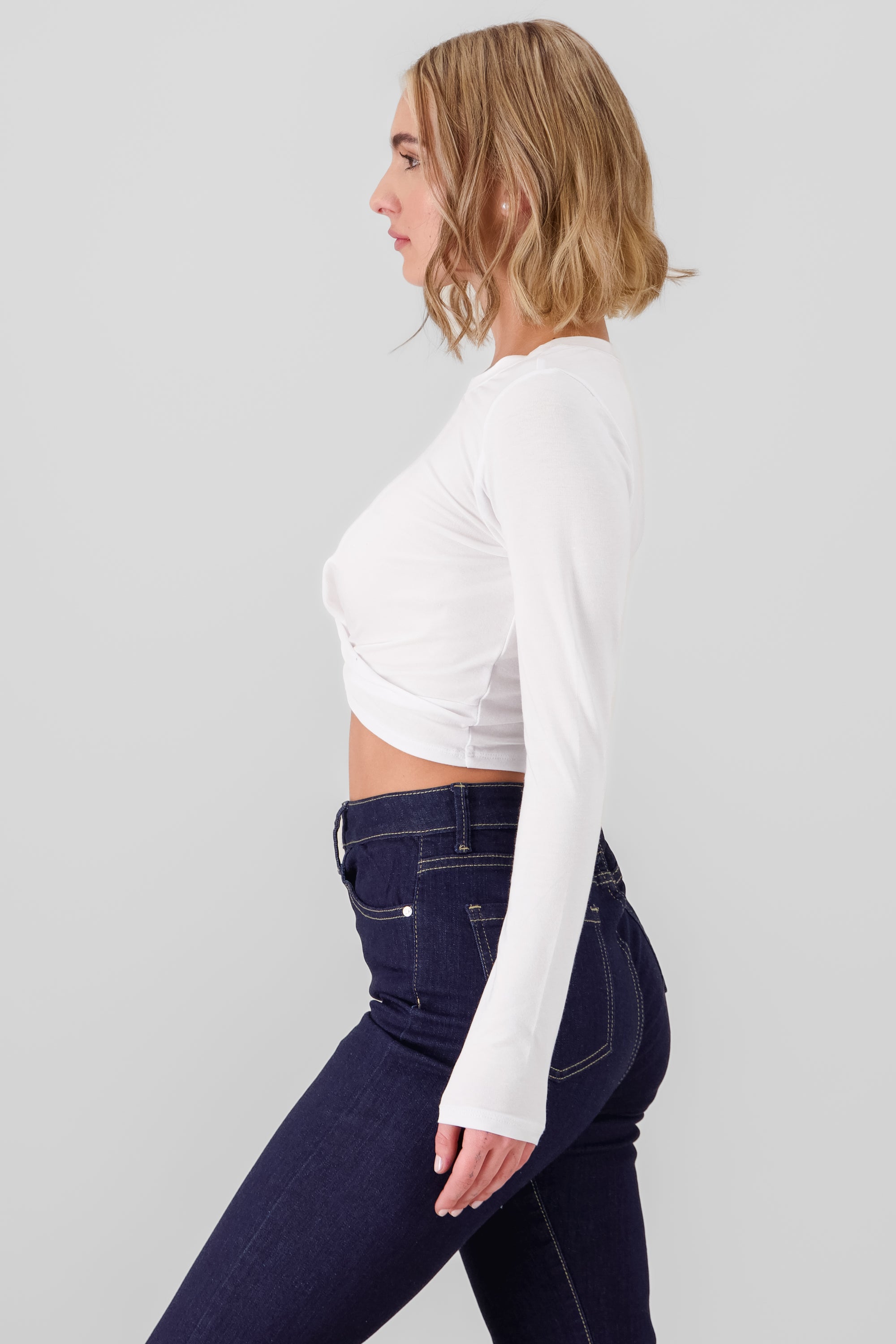 Long Sleeve Crossover Top