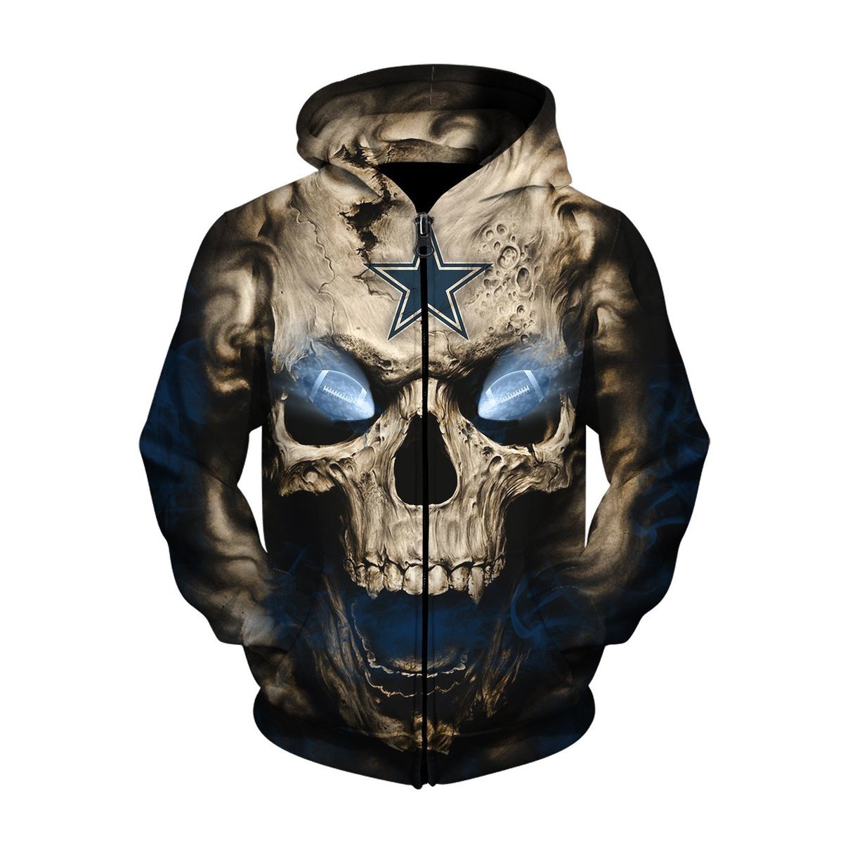 COWBOYS 3D HOODIE SKULL 04