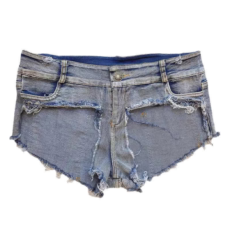 Sexy Pure Color Denim Shorts Lingerie