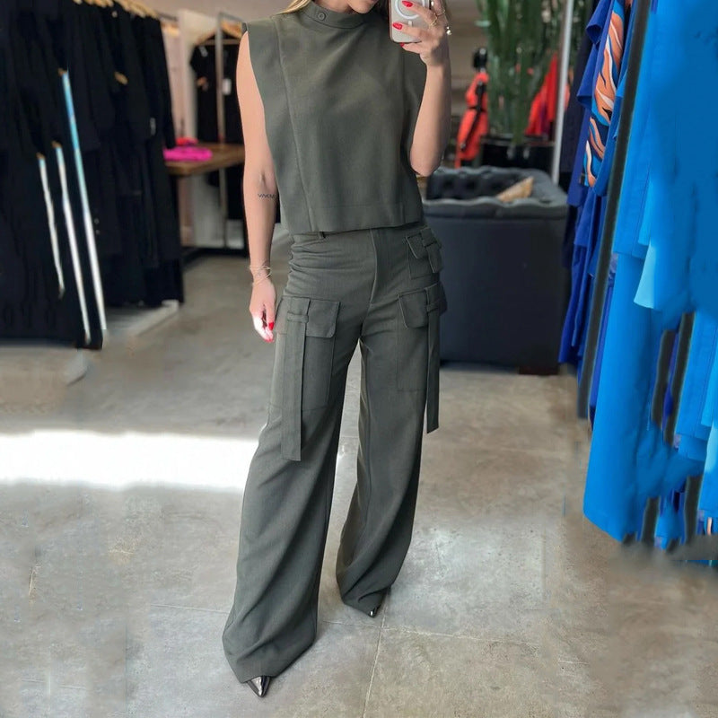 Fashionable High Waist Wide-Leg Overalls for Women