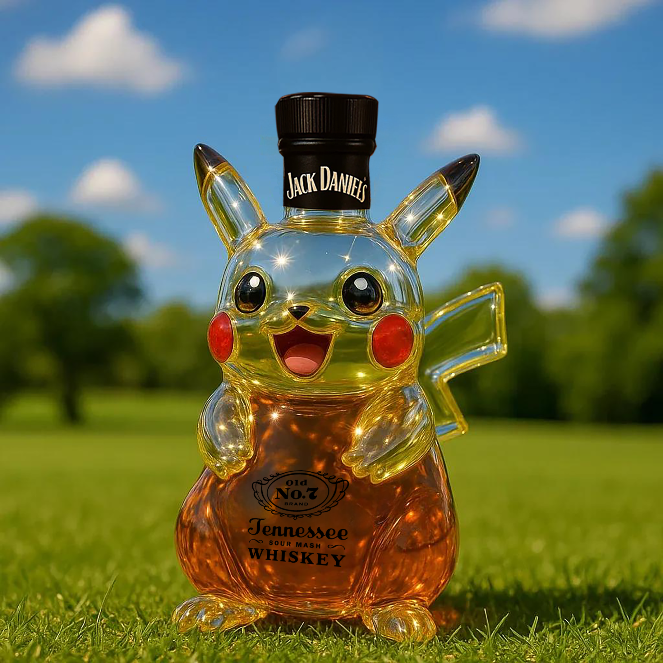 Pikacu Whiskey Bottle