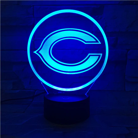 CHICAGO BEARS 3D LED LIGHT LAMP