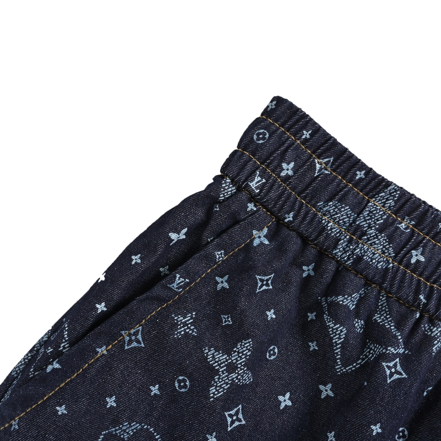 Louis Vuitton 25ss denim shorts with floral print