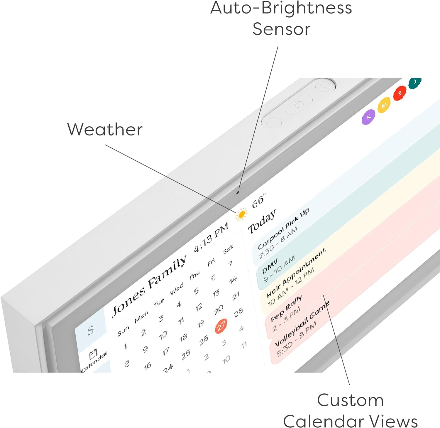 Skylight Calendar 15-inch Smart Touchscreen Digital Calendar Chore Sheet
