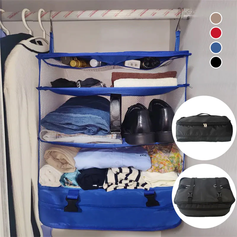 (🔥Last Day Promotion-SAVE 50% OFF)✈Collapsible Portable Hanging Large Capacity Luggage Storage Bag🧳-BUY 2 GET 10% OFF & FREE SHIPPING