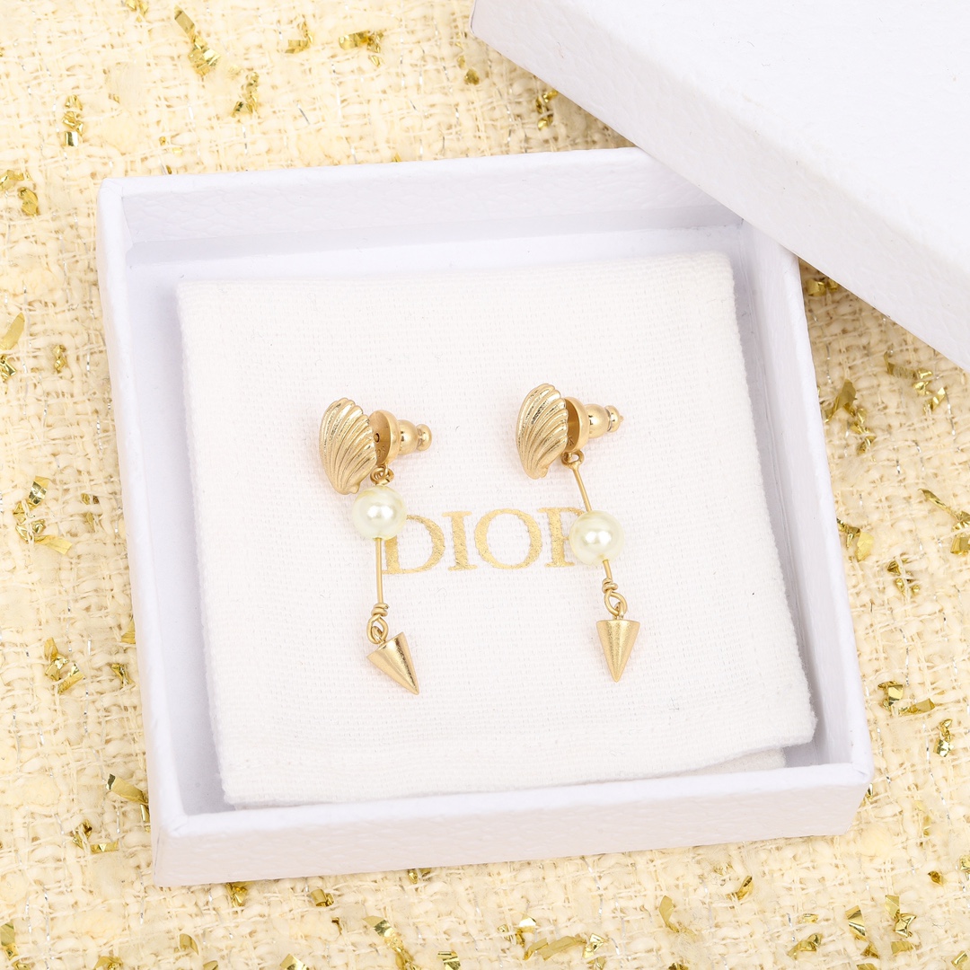 Dior Shell Earrings