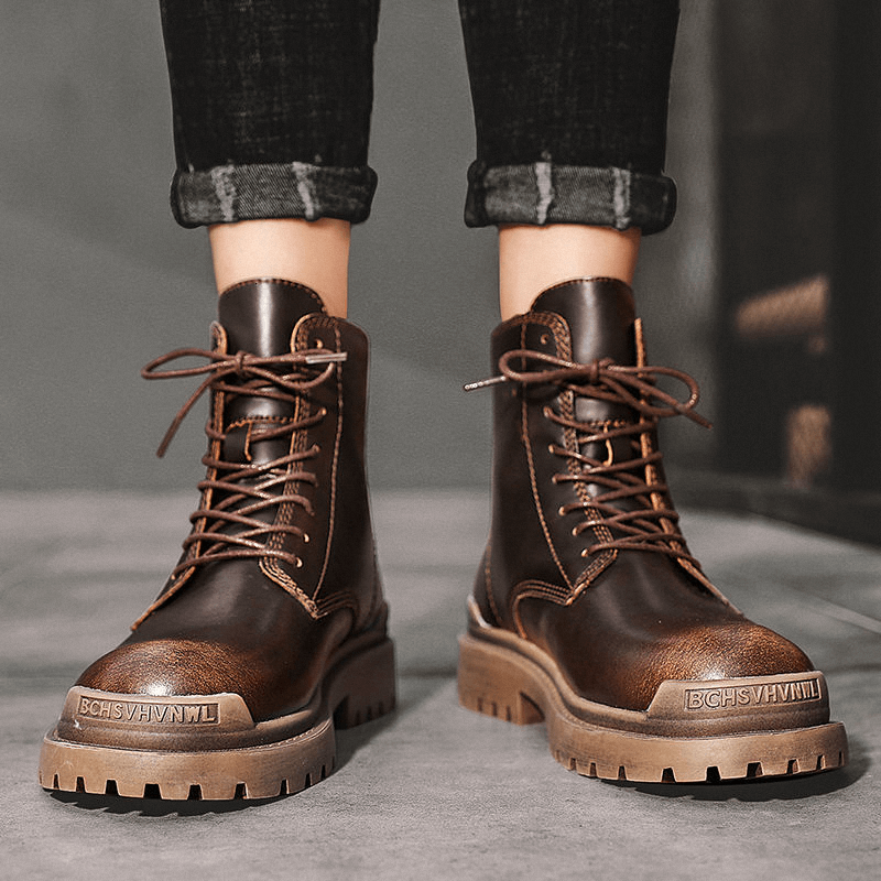 Vintage handmade leather boots